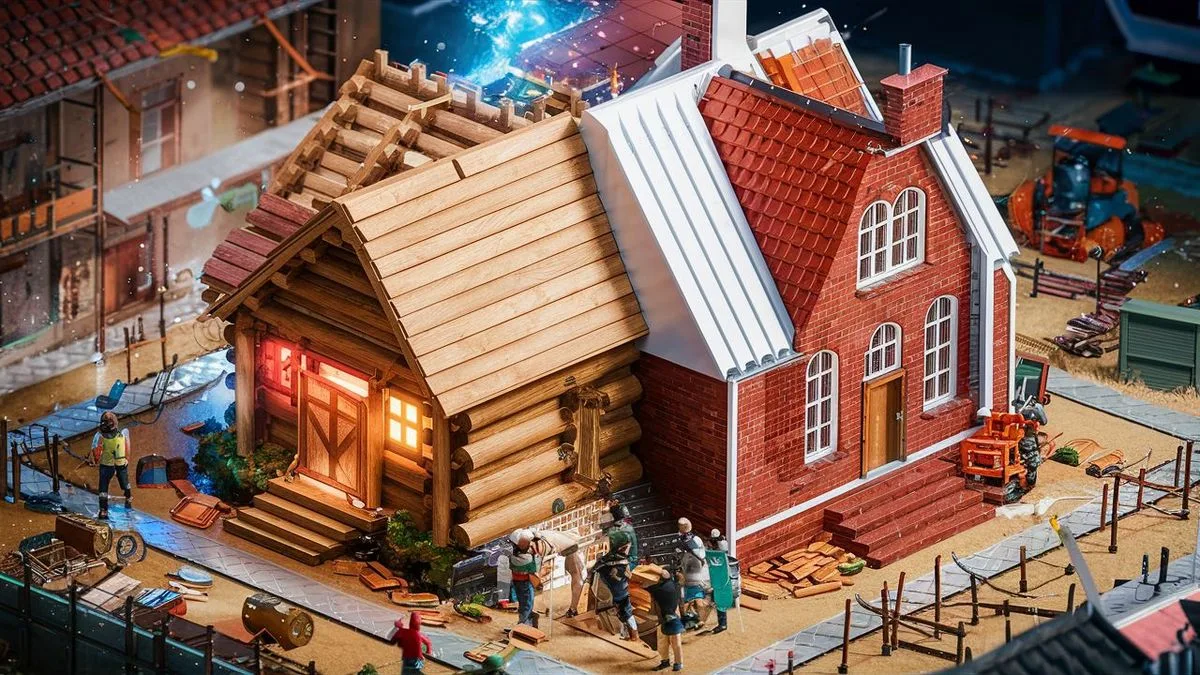 Przebudowa Domu Drewnianego na Murowany